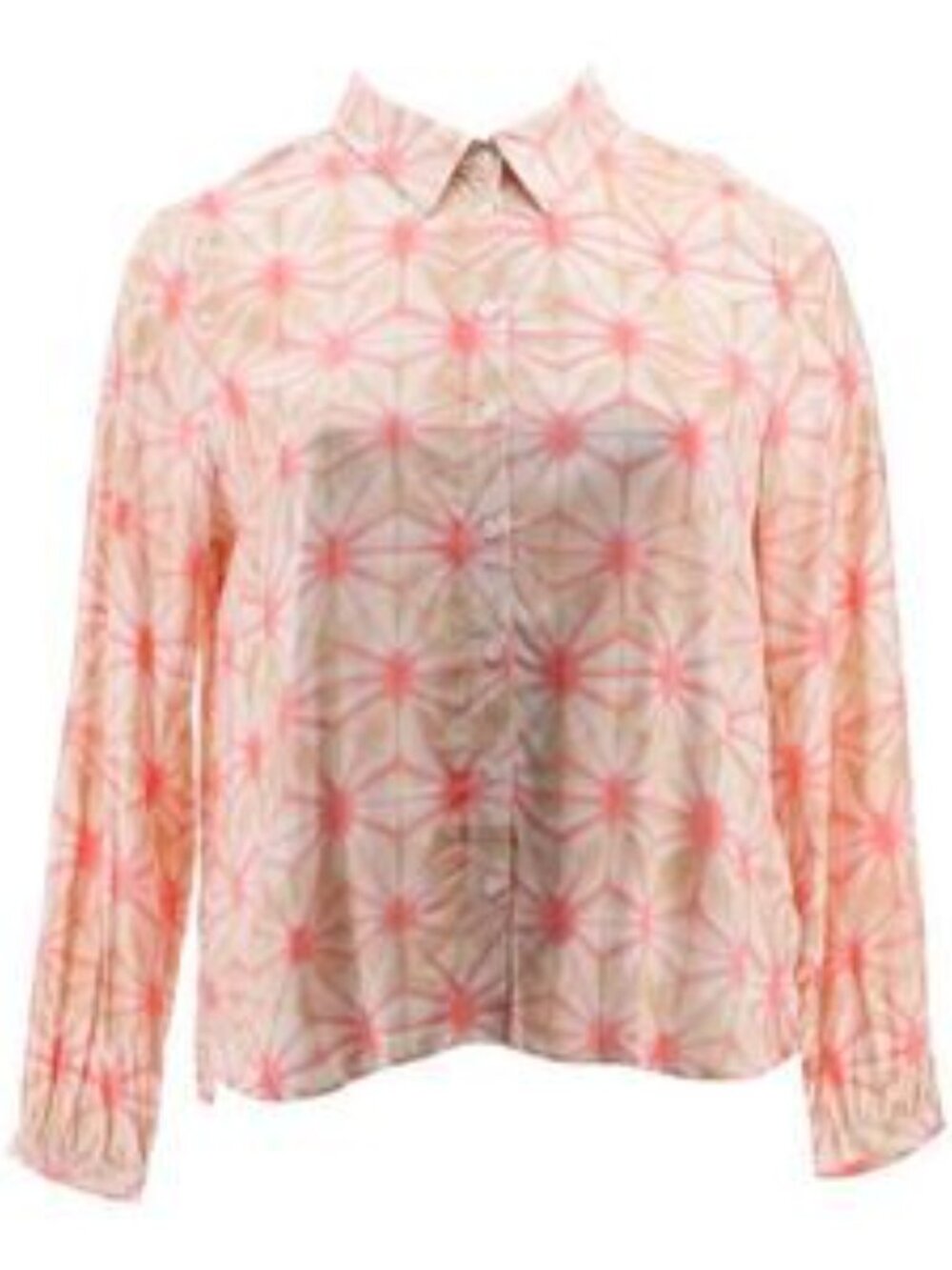 Denim & Co. Printed Button-Front Soft Shirt - Picture 5 of 7